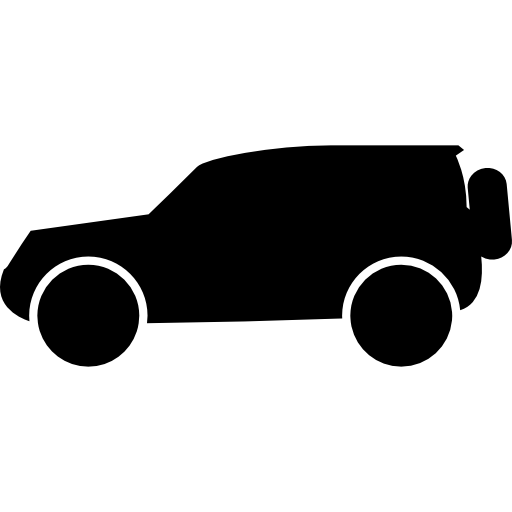 Van, wagon or waggon, side view silhouette